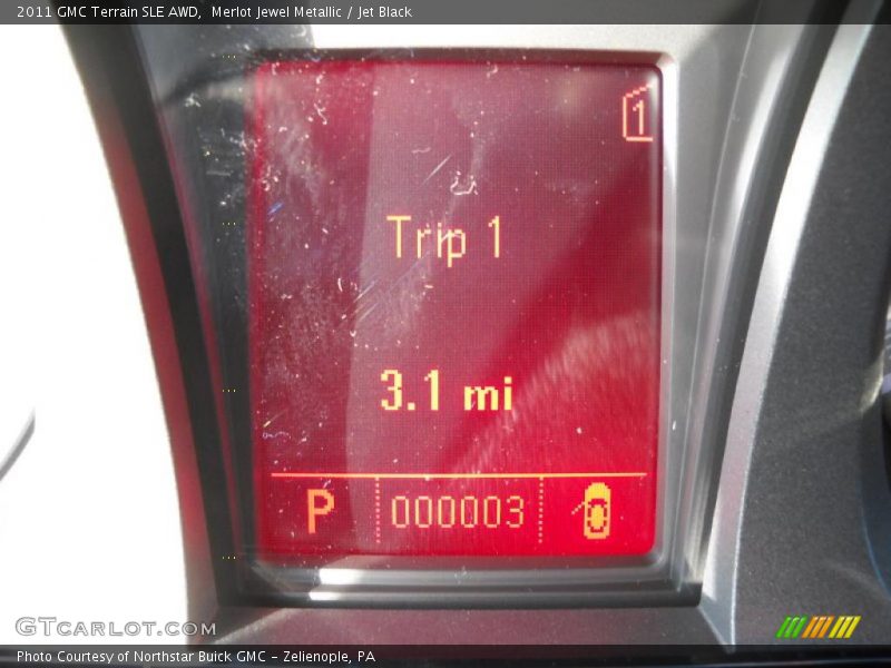 Merlot Jewel Metallic / Jet Black 2011 GMC Terrain SLE AWD