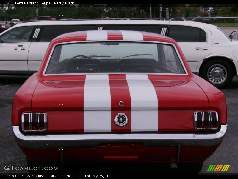Red / Black 1965 Ford Mustang Coupe