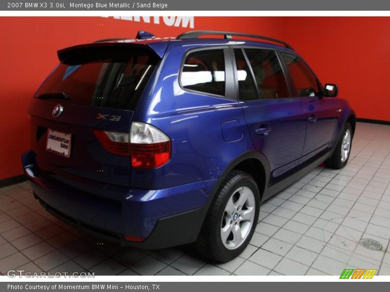 Montego Blue Metallic / Sand Beige 2007 BMW X3 3.0si