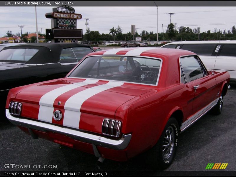 Red / Black 1965 Ford Mustang Coupe
