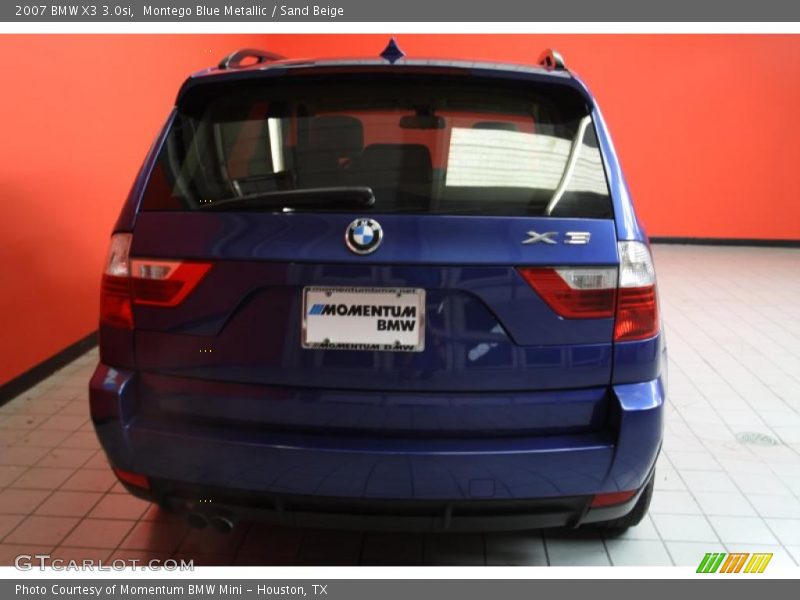 Montego Blue Metallic / Sand Beige 2007 BMW X3 3.0si