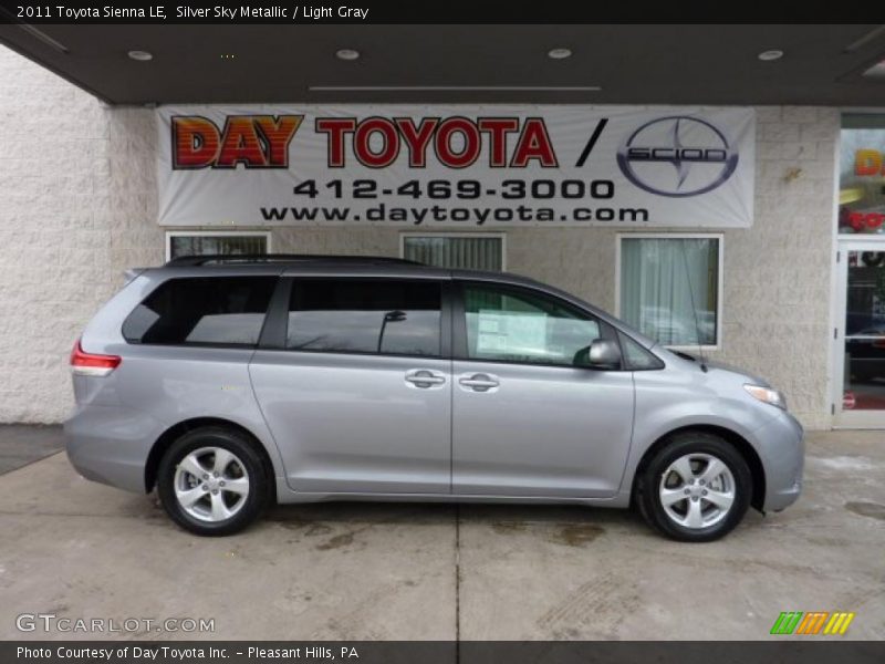 Silver Sky Metallic / Light Gray 2011 Toyota Sienna LE
