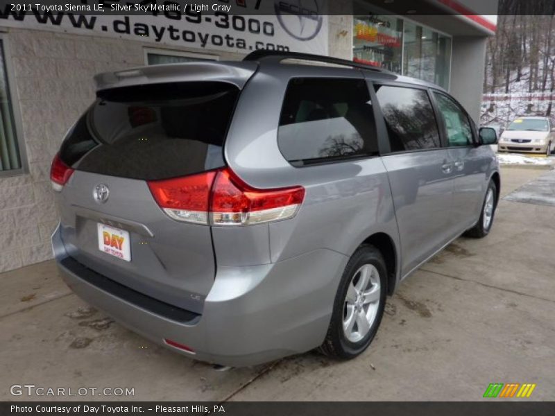 Silver Sky Metallic / Light Gray 2011 Toyota Sienna LE