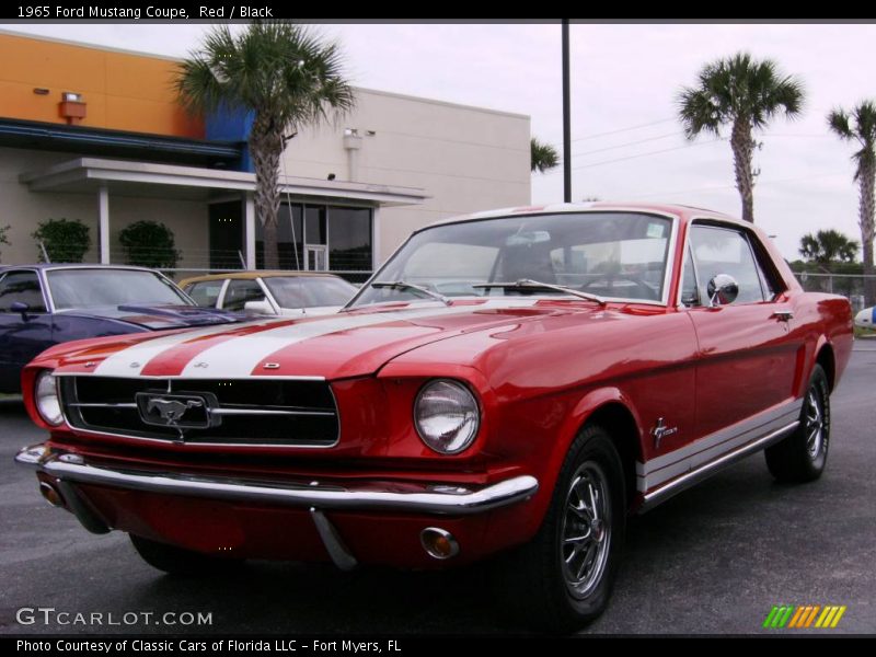 Red / Black 1965 Ford Mustang Coupe