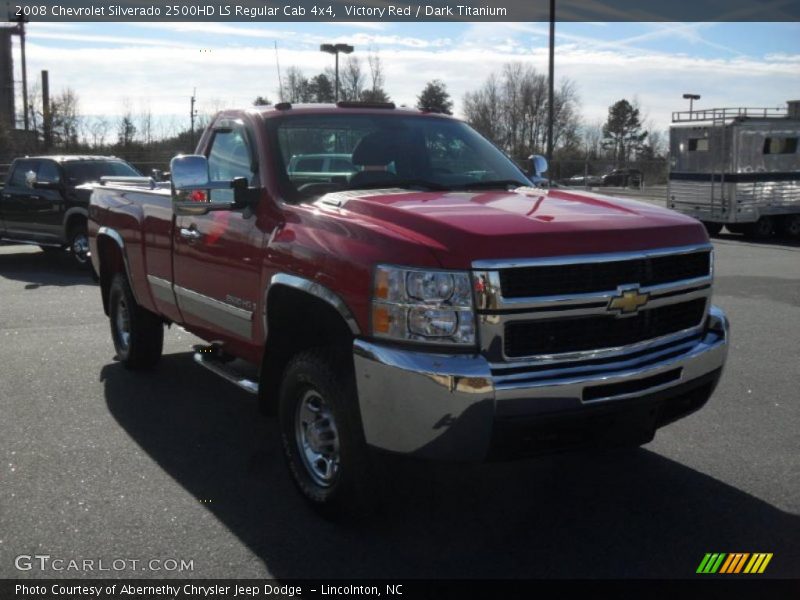 Victory Red / Dark Titanium 2008 Chevrolet Silverado 2500HD LS Regular Cab 4x4
