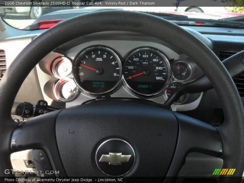Victory Red / Dark Titanium 2008 Chevrolet Silverado 2500HD LS Regular Cab 4x4
