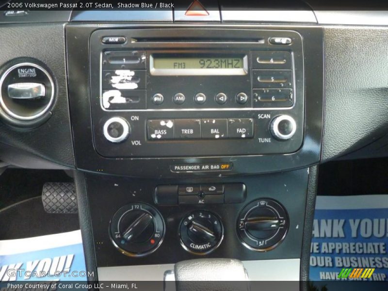 Shadow Blue / Black 2006 Volkswagen Passat 2.0T Sedan