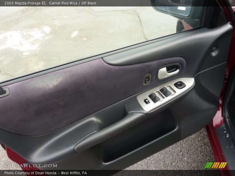 Garnet Red Mica / Off Black 2003 Mazda Protege ES