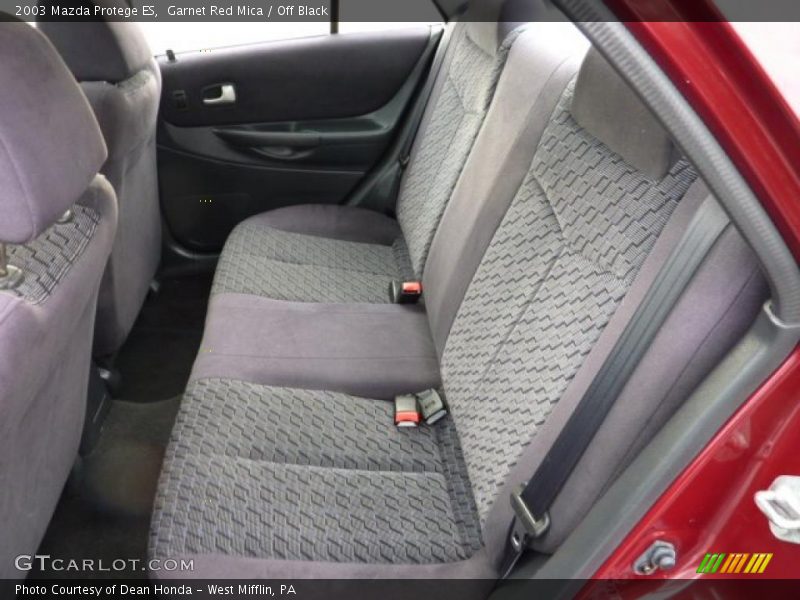 Garnet Red Mica / Off Black 2003 Mazda Protege ES