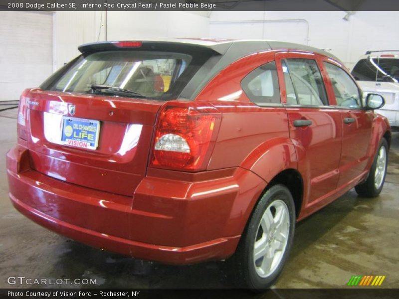 Inferno Red Crystal Pearl / Pastel Pebble Beige 2008 Dodge Caliber SE