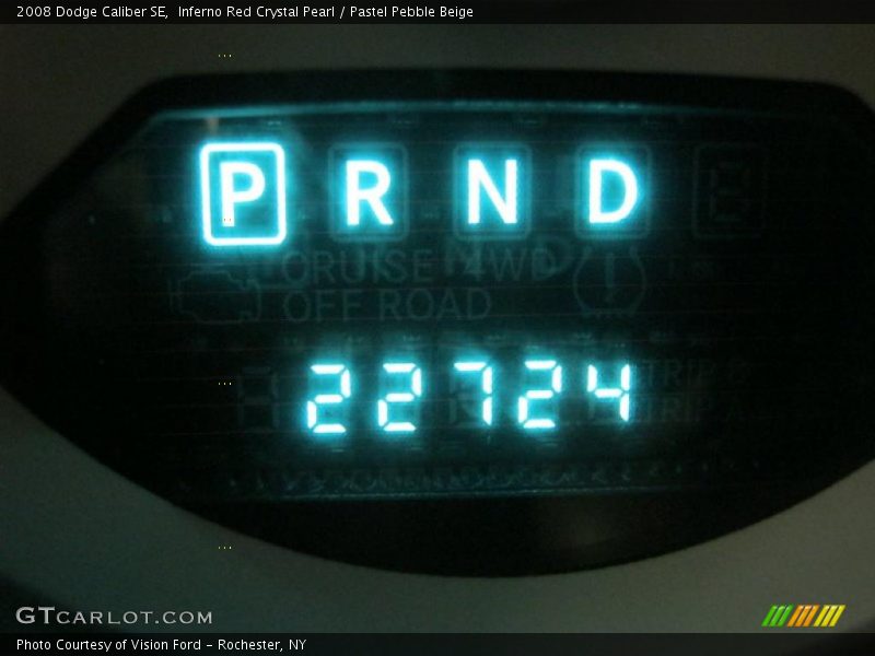 Inferno Red Crystal Pearl / Pastel Pebble Beige 2008 Dodge Caliber SE