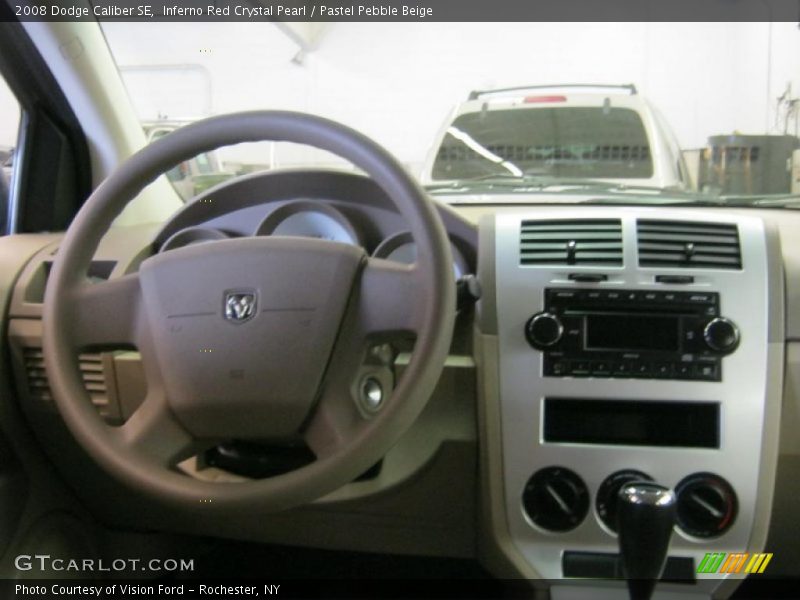 Inferno Red Crystal Pearl / Pastel Pebble Beige 2008 Dodge Caliber SE
