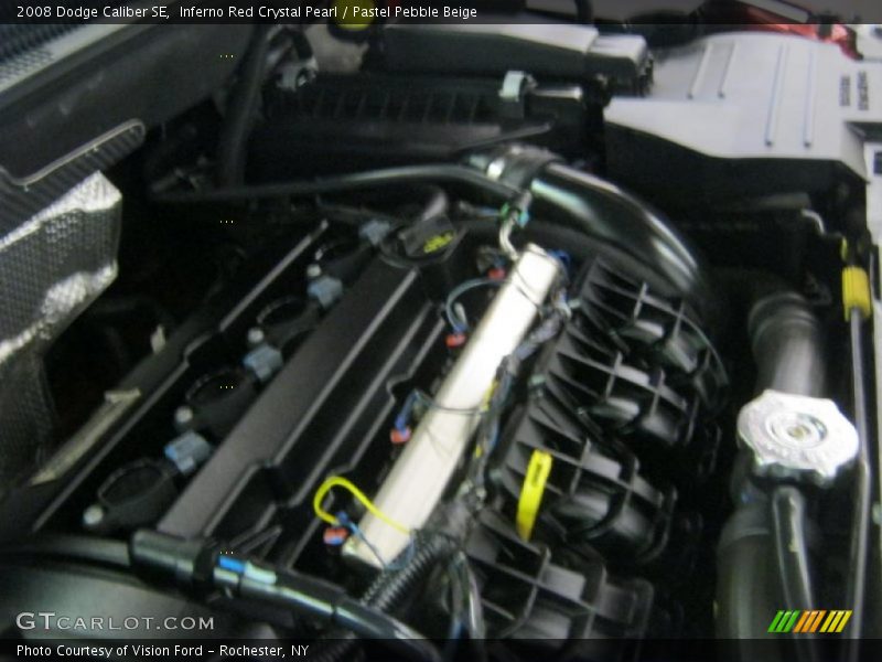 Inferno Red Crystal Pearl / Pastel Pebble Beige 2008 Dodge Caliber SE