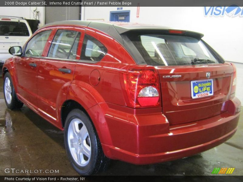 Inferno Red Crystal Pearl / Pastel Pebble Beige 2008 Dodge Caliber SE