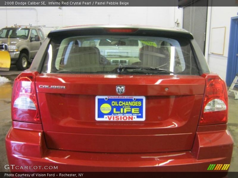 Inferno Red Crystal Pearl / Pastel Pebble Beige 2008 Dodge Caliber SE