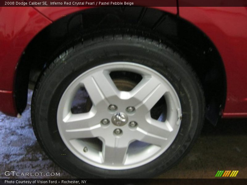 Inferno Red Crystal Pearl / Pastel Pebble Beige 2008 Dodge Caliber SE