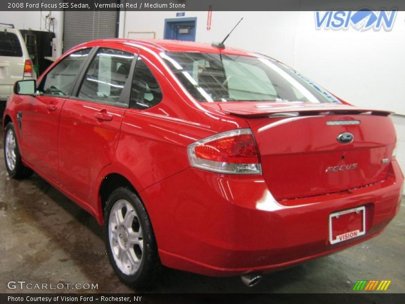 Vermillion Red / Medium Stone 2008 Ford Focus SES Sedan