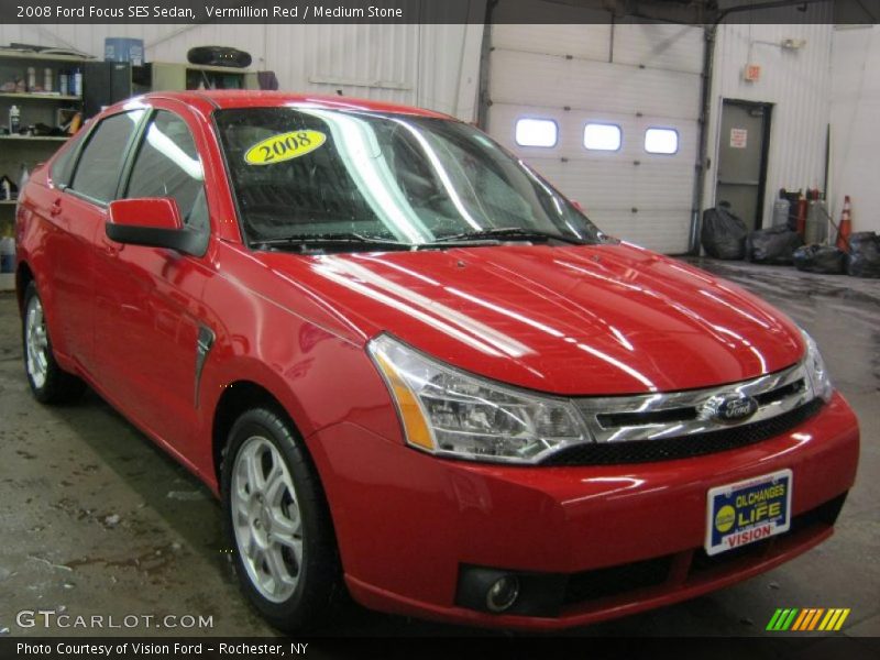 Vermillion Red / Medium Stone 2008 Ford Focus SES Sedan