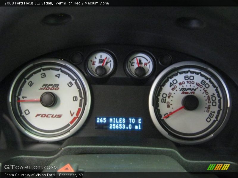 Vermillion Red / Medium Stone 2008 Ford Focus SES Sedan
