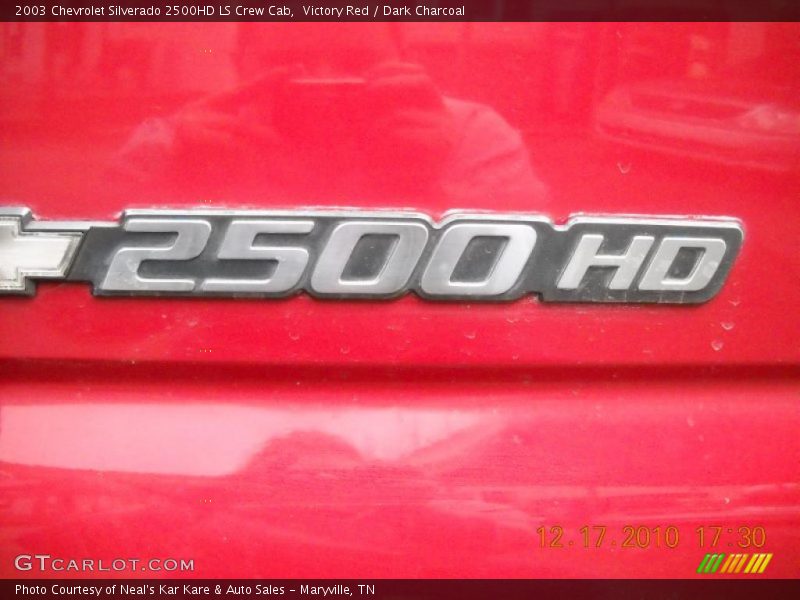 Victory Red / Dark Charcoal 2003 Chevrolet Silverado 2500HD LS Crew Cab