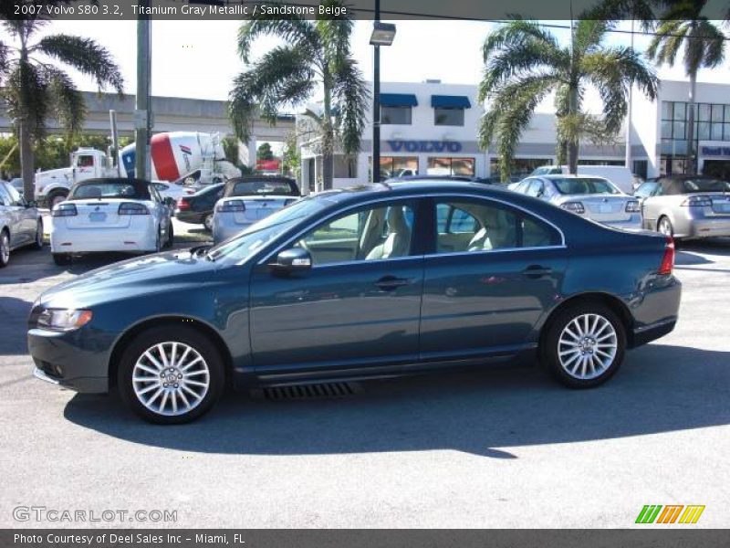Titanium Gray Metallic / Sandstone Beige 2007 Volvo S80 3.2