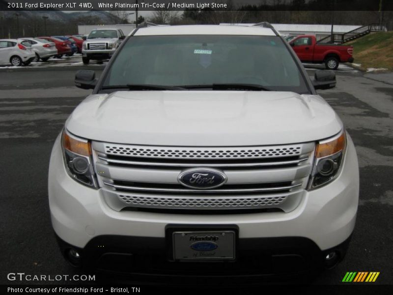 White Platinum Tri-Coat / Medium Light Stone 2011 Ford Explorer XLT 4WD