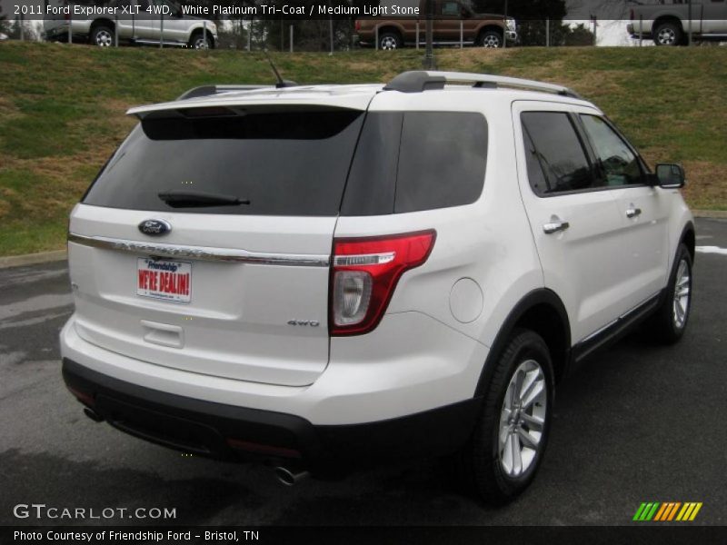 White Platinum Tri-Coat / Medium Light Stone 2011 Ford Explorer XLT 4WD