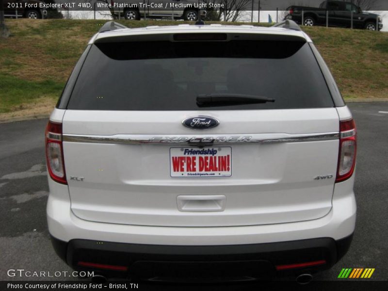 White Platinum Tri-Coat / Medium Light Stone 2011 Ford Explorer XLT 4WD