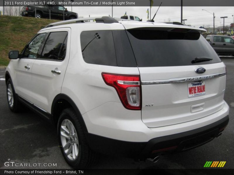 White Platinum Tri-Coat / Medium Light Stone 2011 Ford Explorer XLT 4WD