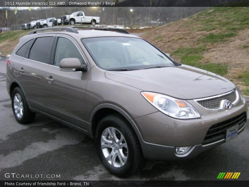 Driftwood Metallic / Beige 2011 Hyundai Veracruz GLS AWD