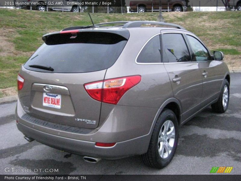 Driftwood Metallic / Beige 2011 Hyundai Veracruz GLS AWD