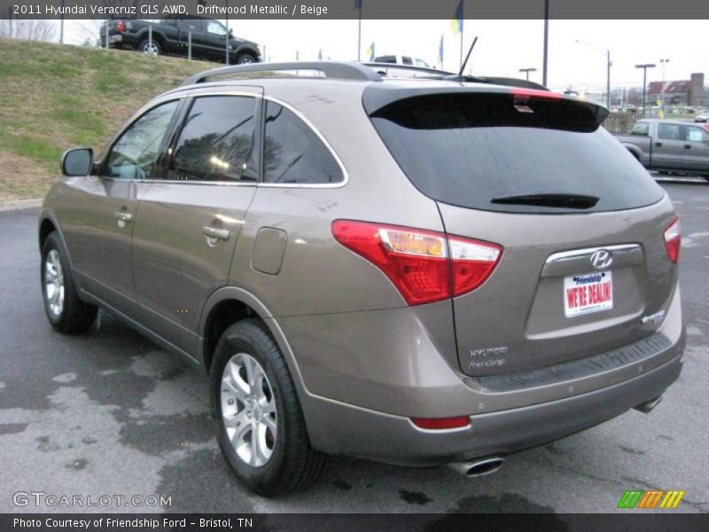 Driftwood Metallic / Beige 2011 Hyundai Veracruz GLS AWD