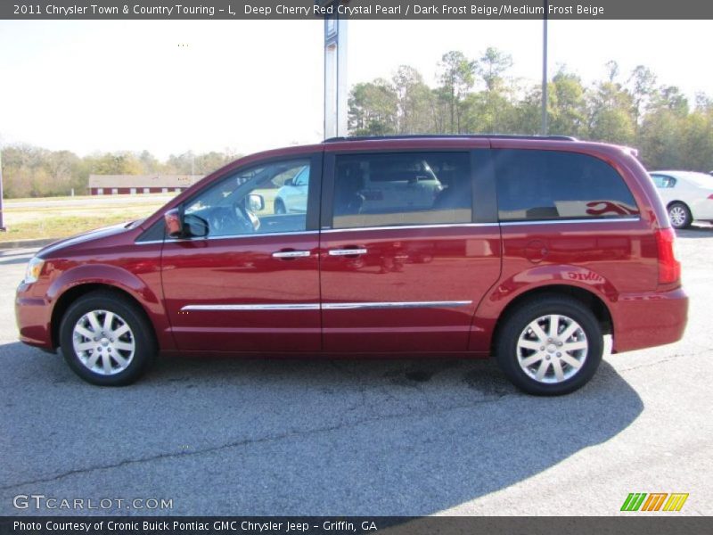 Deep Cherry Red Crystal Pearl / Dark Frost Beige/Medium Frost Beige 2011 Chrysler Town & Country Touring - L
