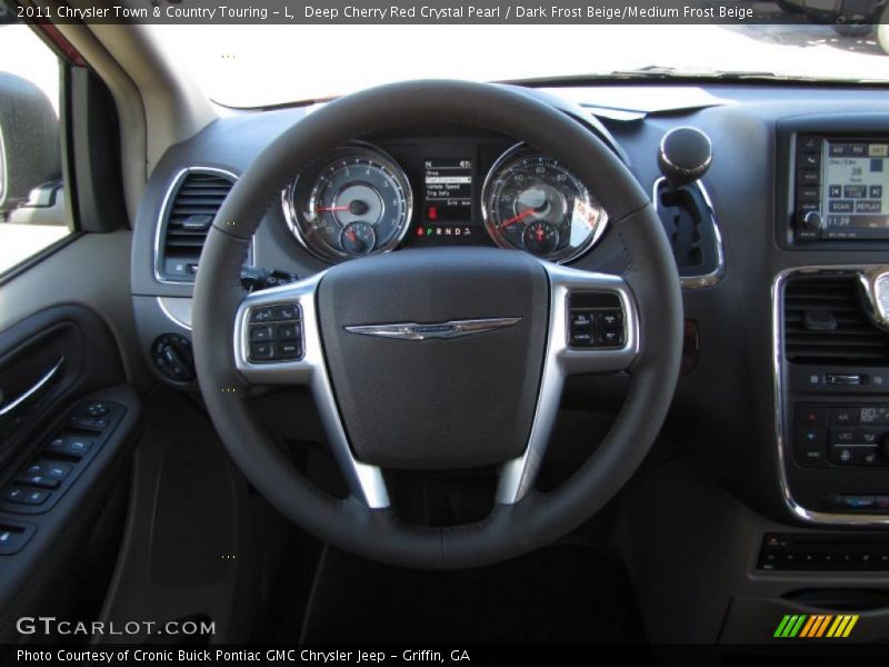 Deep Cherry Red Crystal Pearl / Dark Frost Beige/Medium Frost Beige 2011 Chrysler Town & Country Touring - L