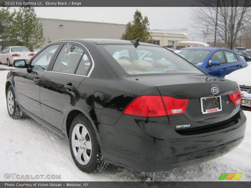 Ebony Black / Beige 2010 Kia Optima LX