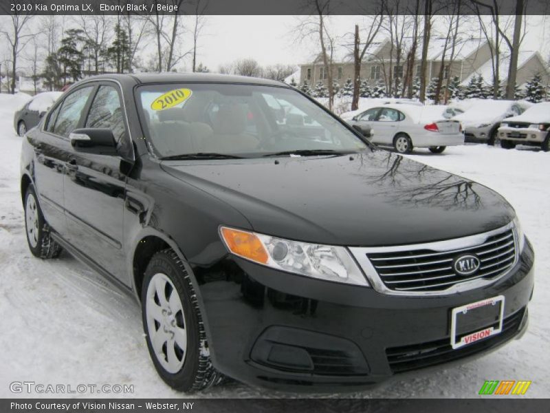 Ebony Black / Beige 2010 Kia Optima LX