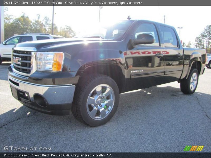 Onyx Black / Very Dark Cashmere/Light Cashmere 2011 GMC Sierra 1500 SLT Crew Cab