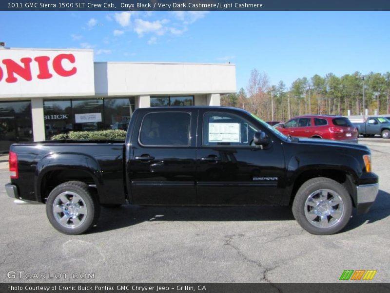 Onyx Black / Very Dark Cashmere/Light Cashmere 2011 GMC Sierra 1500 SLT Crew Cab