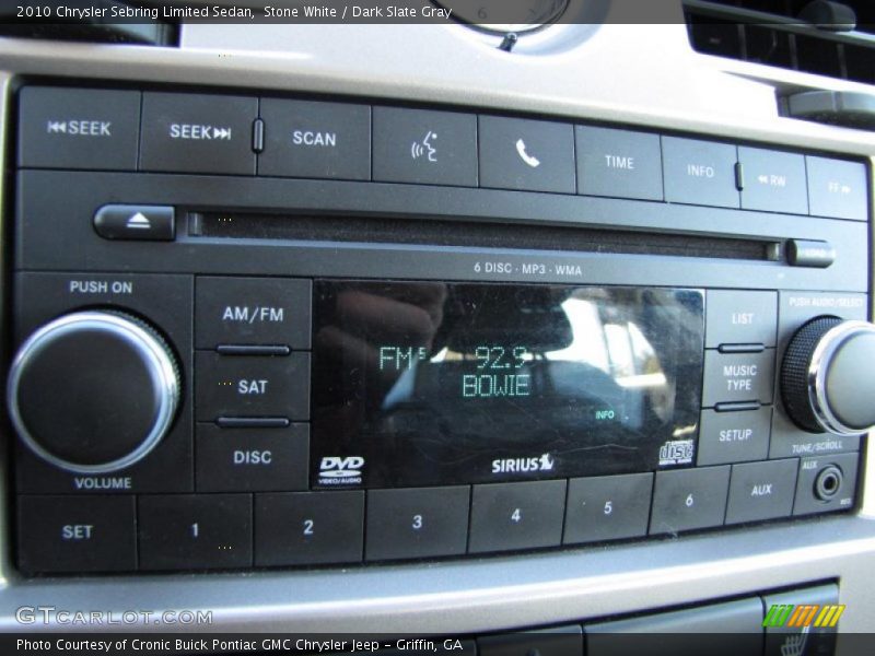 Stone White / Dark Slate Gray 2010 Chrysler Sebring Limited Sedan