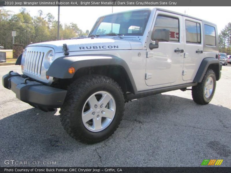 Bright Silver Metallic / Dark Slate Gray/Medium Slate Gray 2010 Jeep Wrangler Unlimited Rubicon 4x4