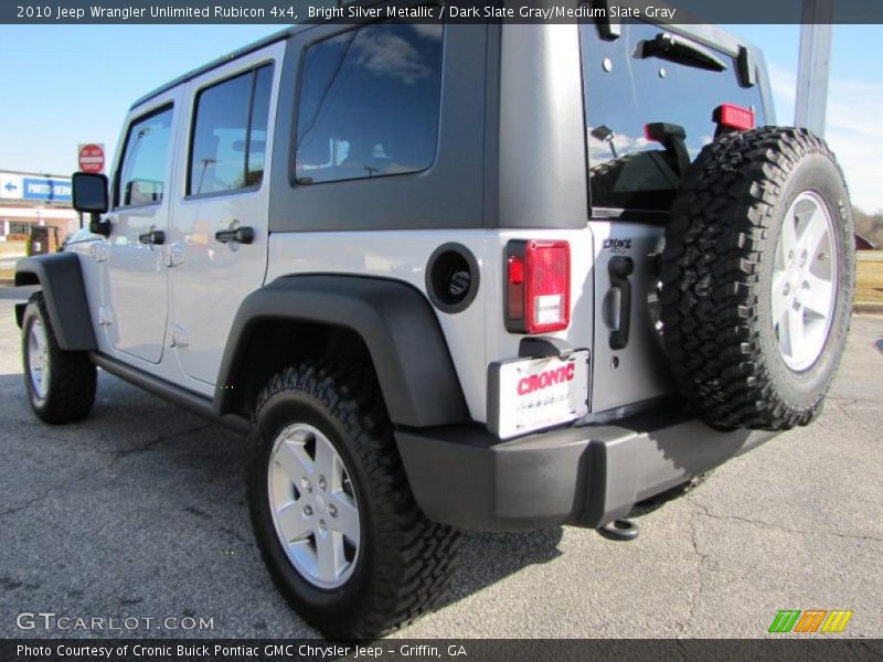 Bright Silver Metallic / Dark Slate Gray/Medium Slate Gray 2010 Jeep Wrangler Unlimited Rubicon 4x4