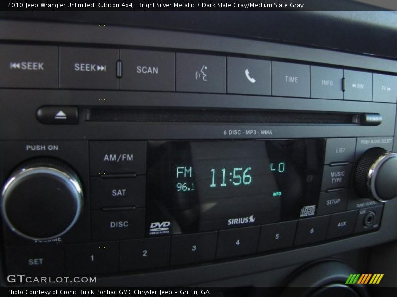 Bright Silver Metallic / Dark Slate Gray/Medium Slate Gray 2010 Jeep Wrangler Unlimited Rubicon 4x4