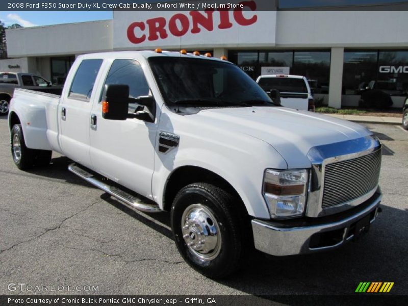 Oxford White / Medium Stone 2008 Ford F350 Super Duty XL Crew Cab Dually
