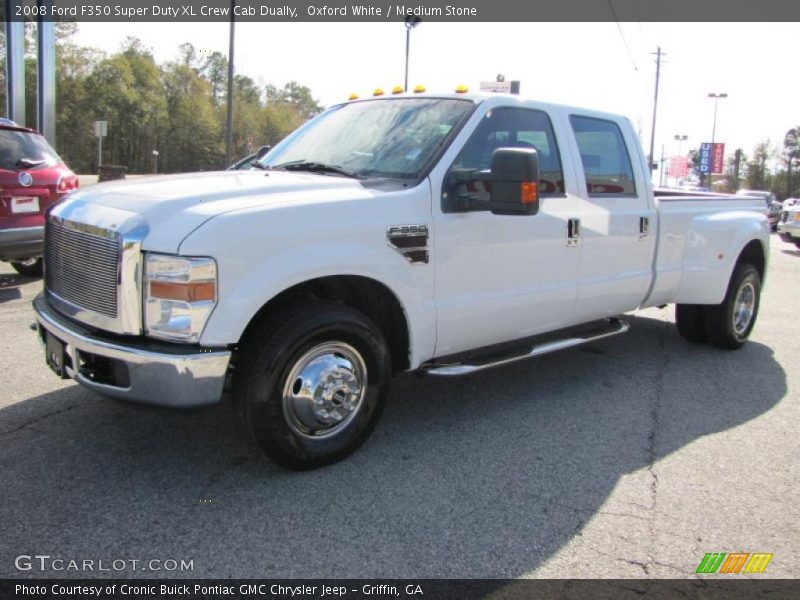 Oxford White / Medium Stone 2008 Ford F350 Super Duty XL Crew Cab Dually
