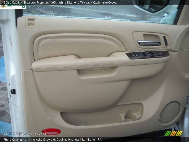 White Diamond Tricoat / Cashmere/Cocoa 2011 Cadillac Escalade Premium AWD