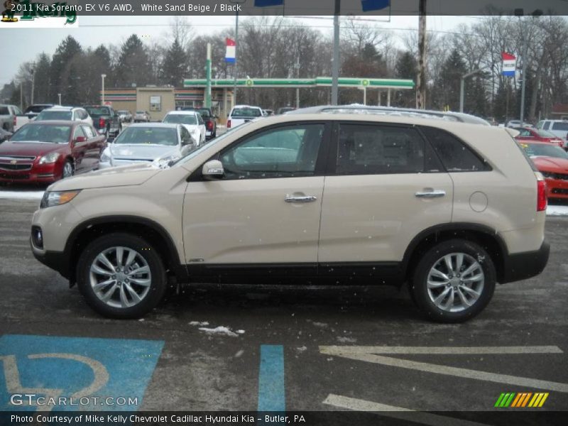 White Sand Beige / Black 2011 Kia Sorento EX V6 AWD
