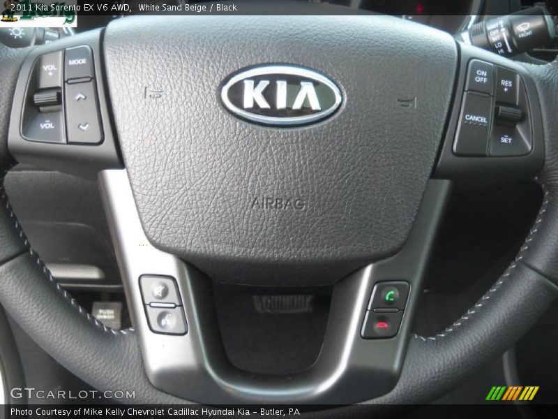 White Sand Beige / Black 2011 Kia Sorento EX V6 AWD