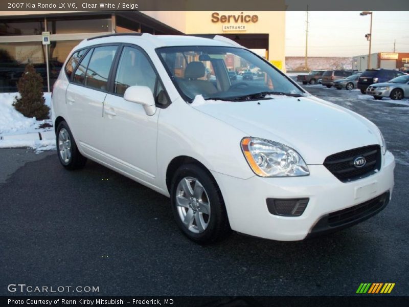 Clear White / Beige 2007 Kia Rondo LX V6