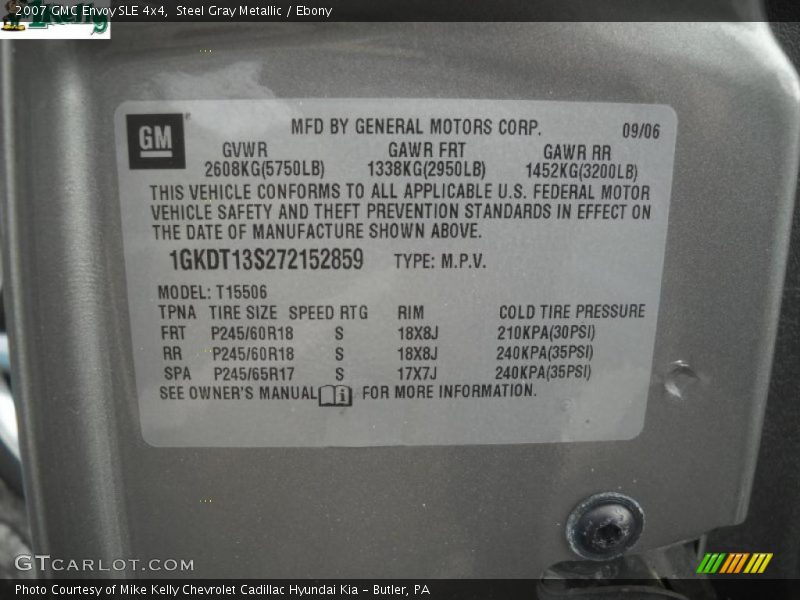 Steel Gray Metallic / Ebony 2007 GMC Envoy SLE 4x4