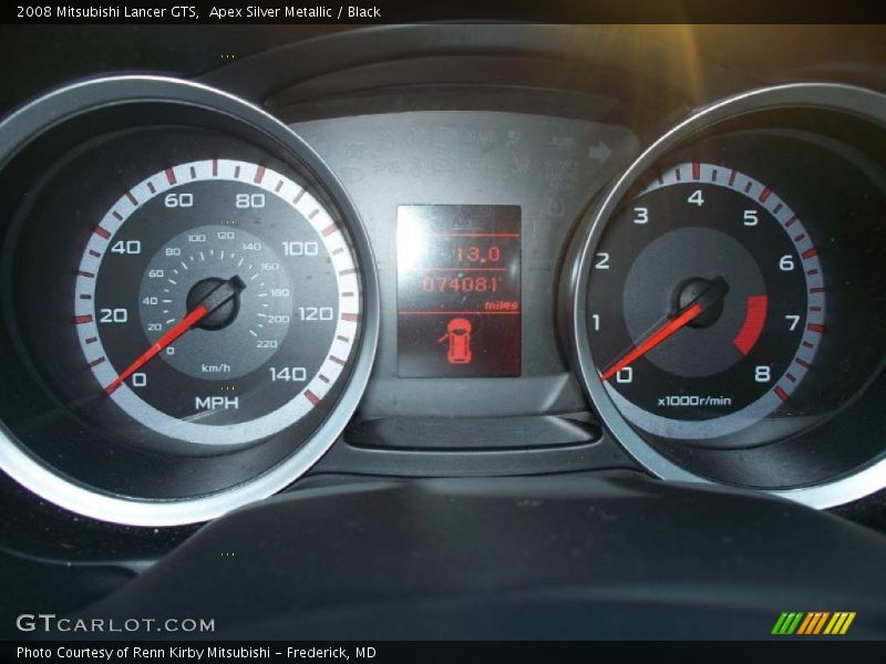 Apex Silver Metallic / Black 2008 Mitsubishi Lancer GTS